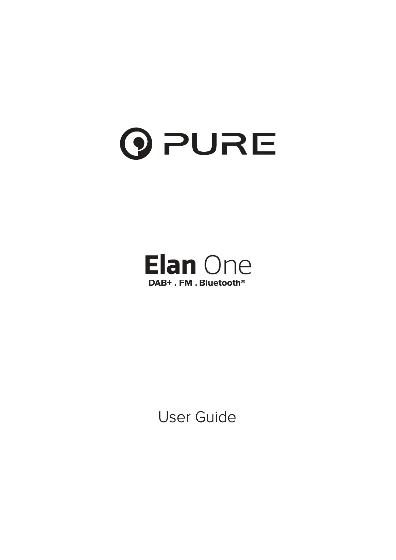 Page n°1 - Manuel utilisateur Pure Elan One =