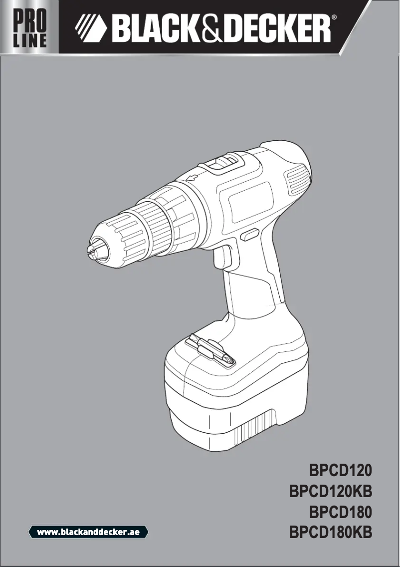 Page n°1 - Manuel utilisateur Black & Decker BPCD120