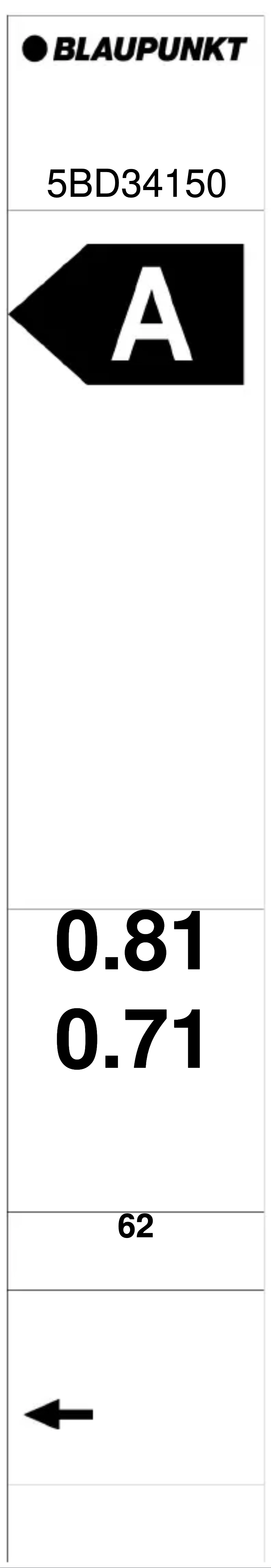 Page n°1 - Label énergétique Blaupunkt 5BD34150