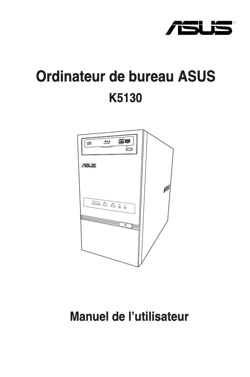 Page 1 de la notice Manuel utilisateur Asus K5130