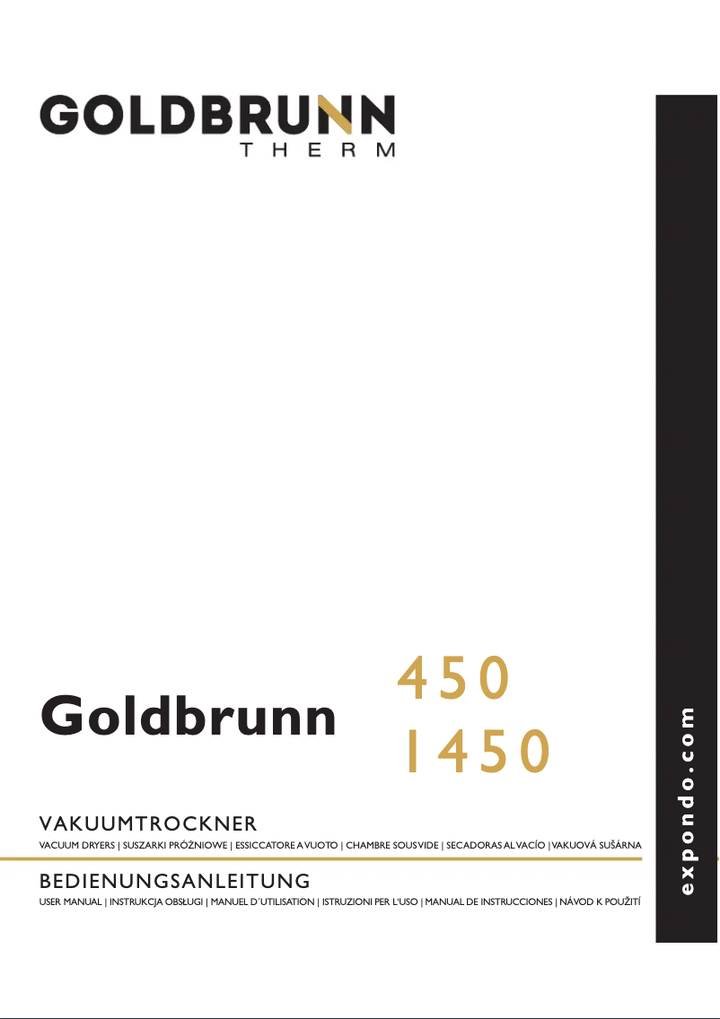 Page n°1 - Manuel utilisateur Goldbrunn 450
