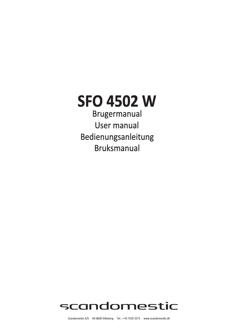 Image de la première page du manuel de l'appareil SFO 4502 W