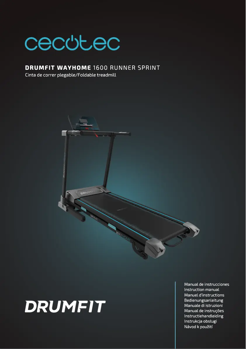 Page 1 de la notice Manuel utilisateur Cecotec DrumFit WayHome 1600 Runner Sprint