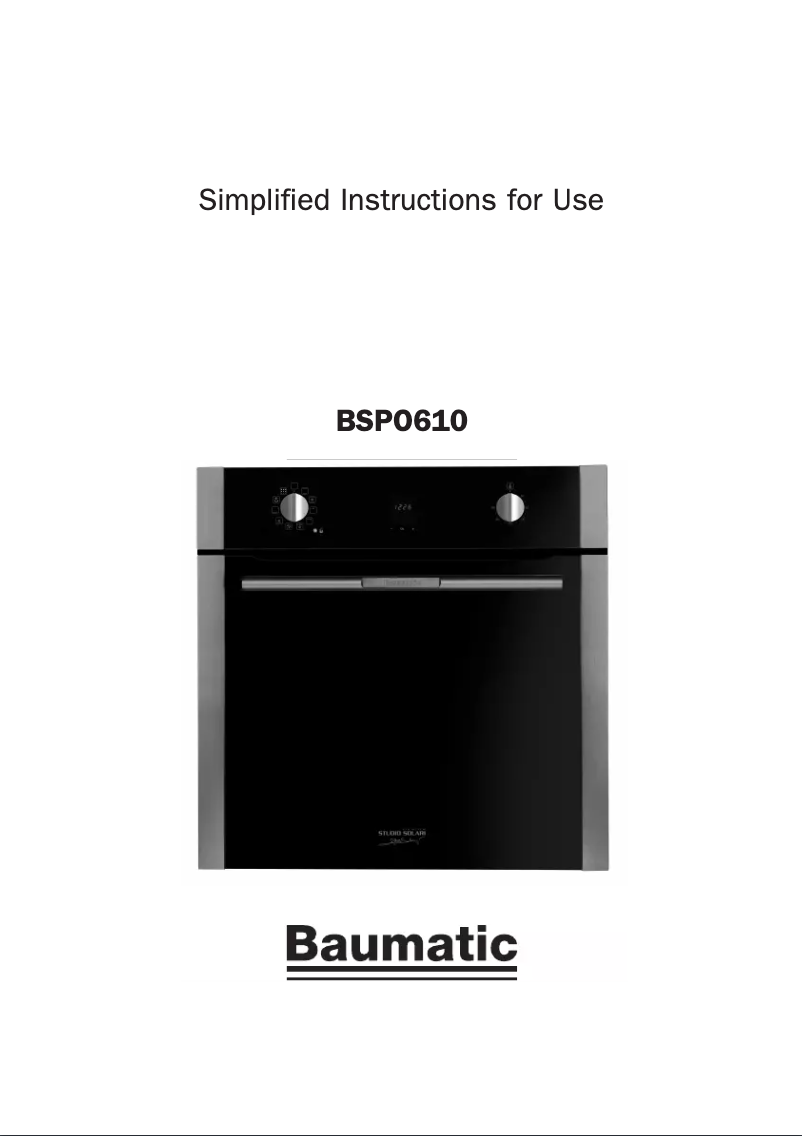 Image de la première page du manuel de l'appareil BSPO610