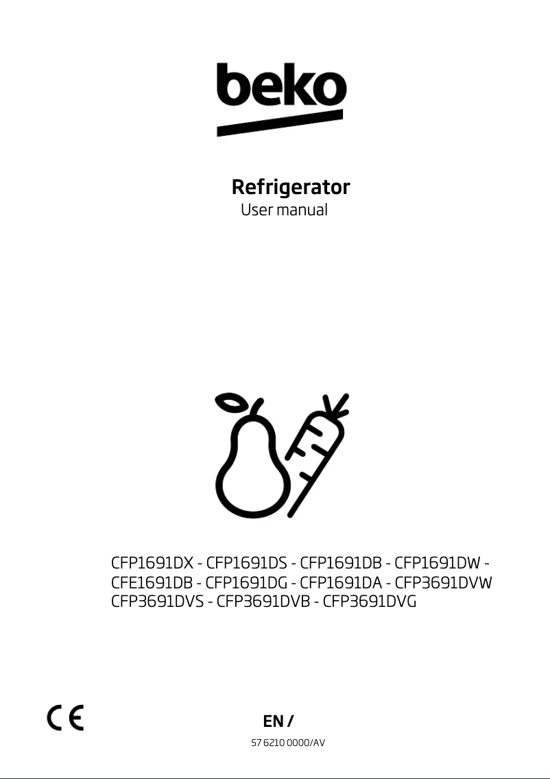 Image de la première page du manuel de l'appareil CFP3691DVS