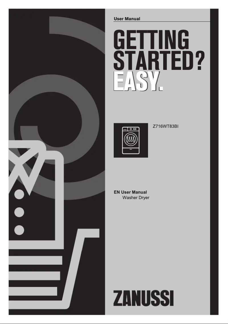 Page n°1 - Manuel utilisateur Zanussi Z716WT83BI