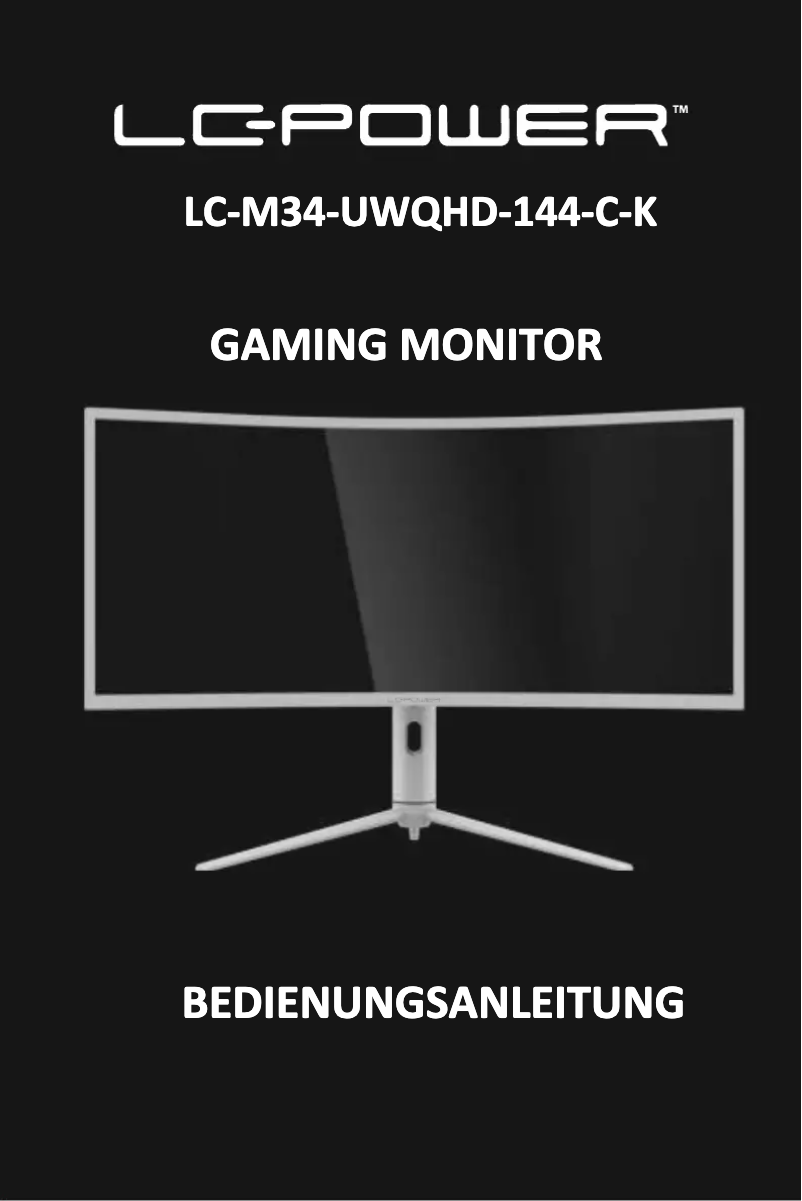 Page 1 de la notice Mode d'emploi LC-Power LC-M34-UWQHD-144-C-K