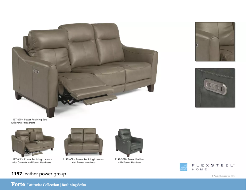 Page n°1 - Manuel utilisateur Flexsteel Forte 1197-62PH