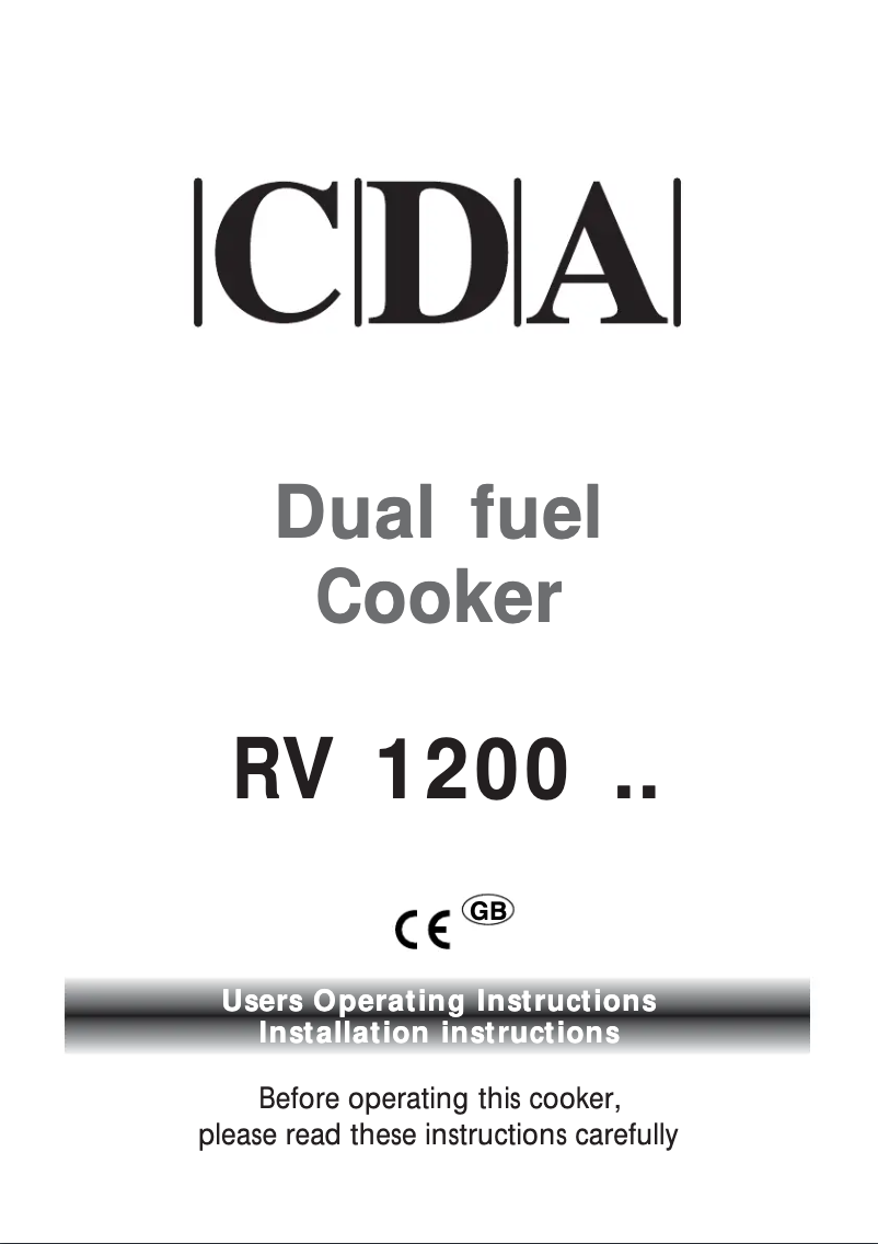 Image de la première page du manuel de l'appareil RV1200SS