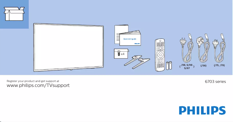 Image de la première page du manuel de l'appareil 65PUT6703