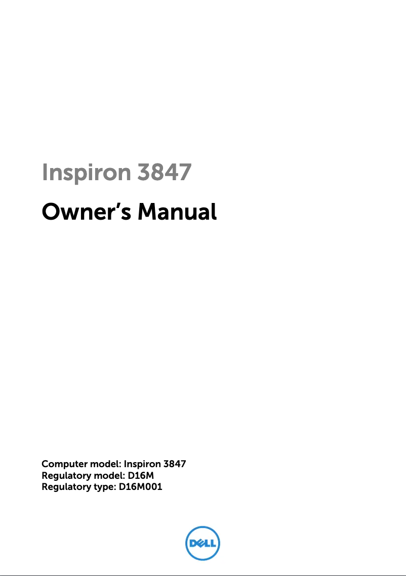 Page n°1 - Manuel utilisateur Dell Inspiron Desktop