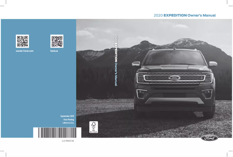 Page n°1 - Manuel utilisateur Ford Expedition (2020)