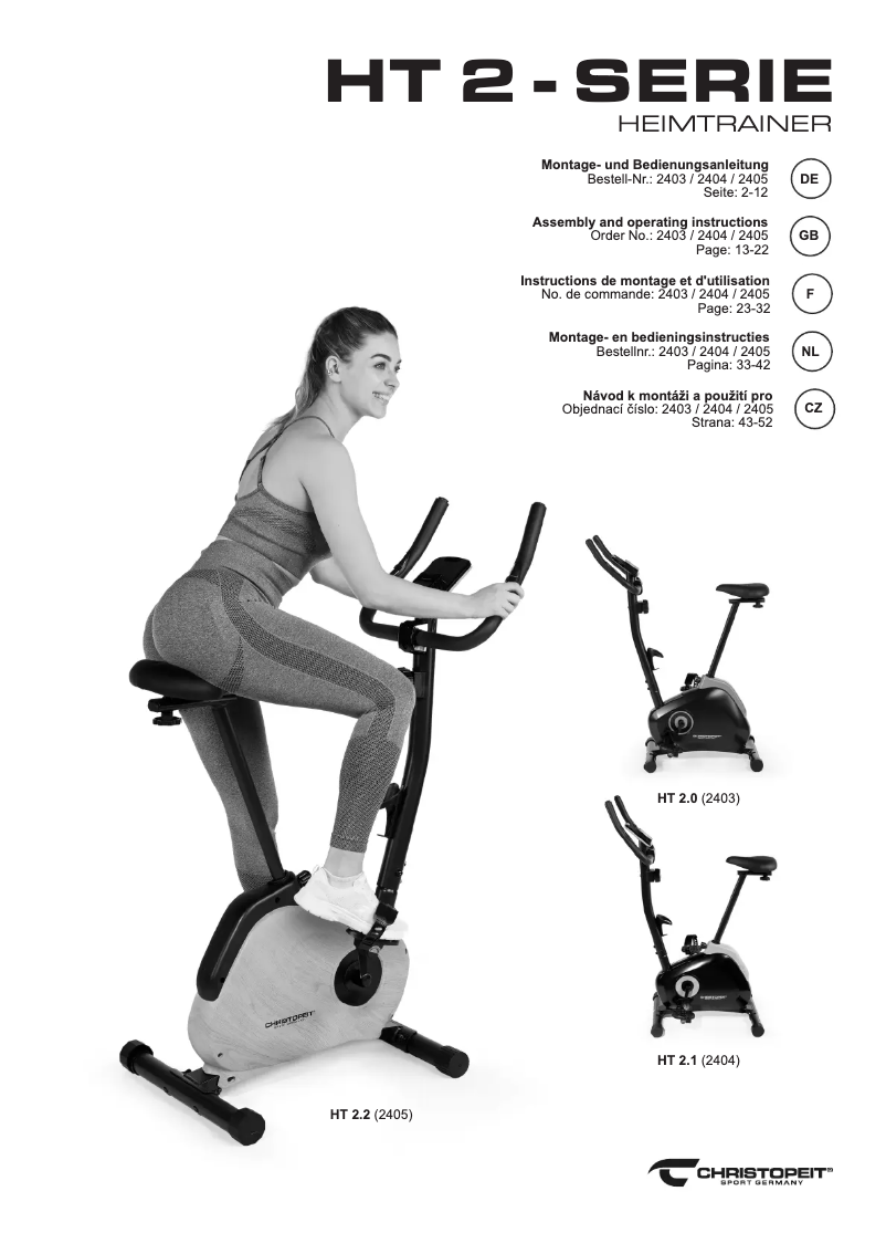 Page 1 de la notice Manuel utilisateur Christopeit HT 2.2
