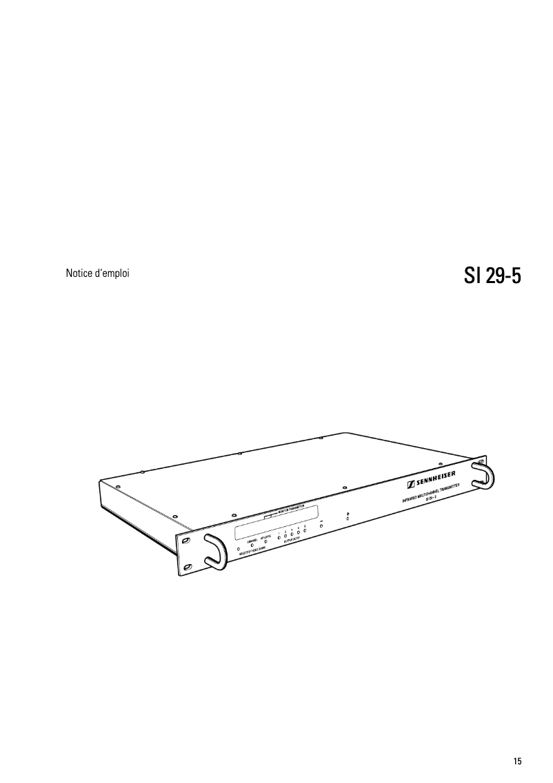 Image de la première page du manuel de l'appareil SI 29-5