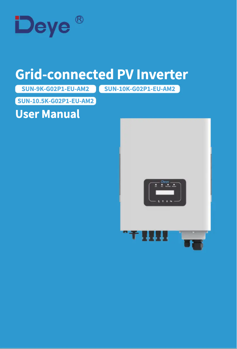 Imagen de la primera página del manual del dispositivo SUN-10.5K-G02P1-AU-AM2