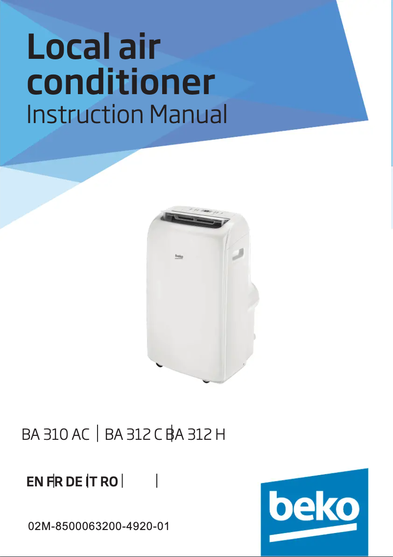 Page 1 de la notice Manuel utilisateur Beko BA312C