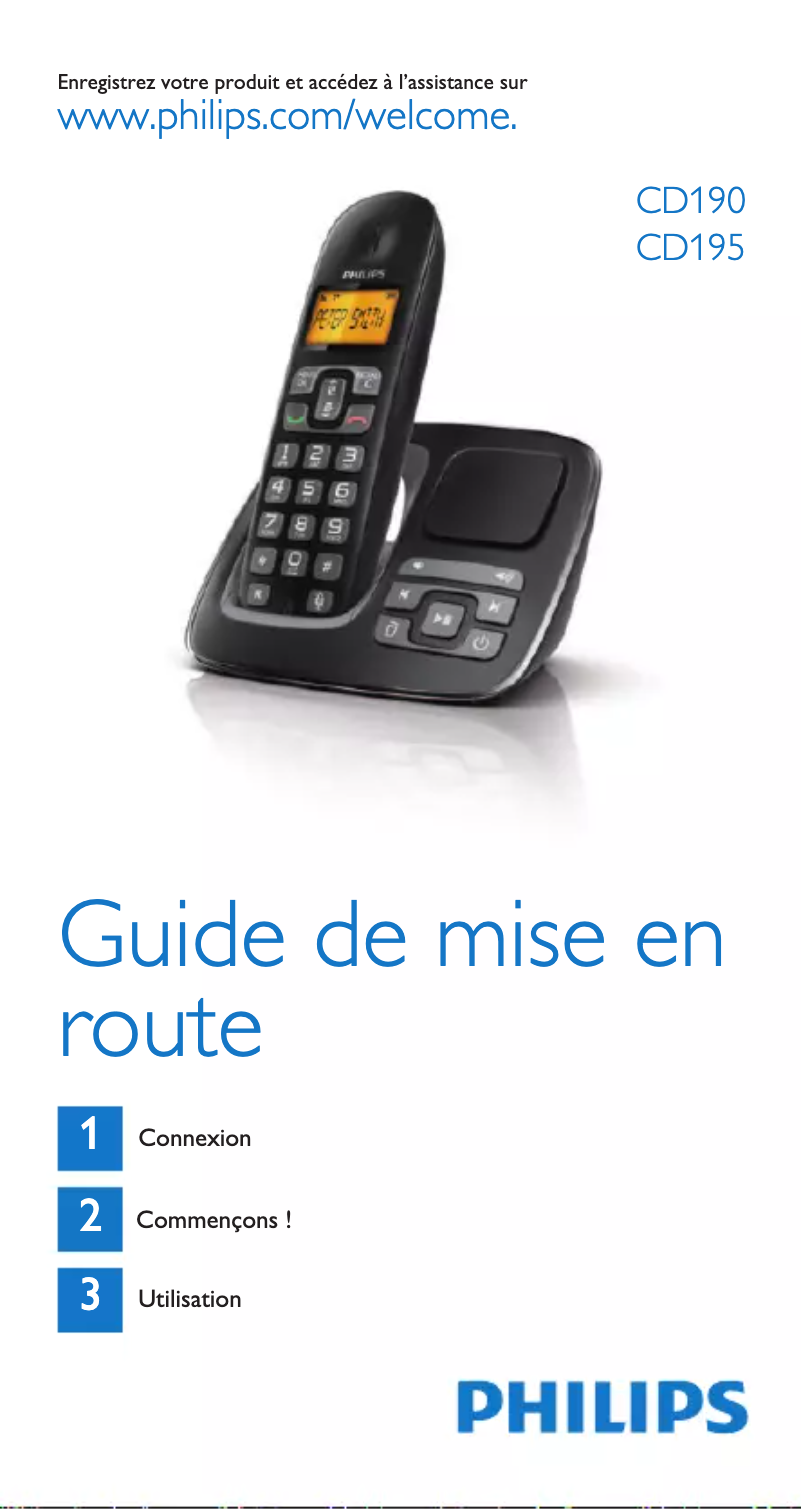 Página 1 del manual Guía de inicio rápido Philips BeNear CD1951B