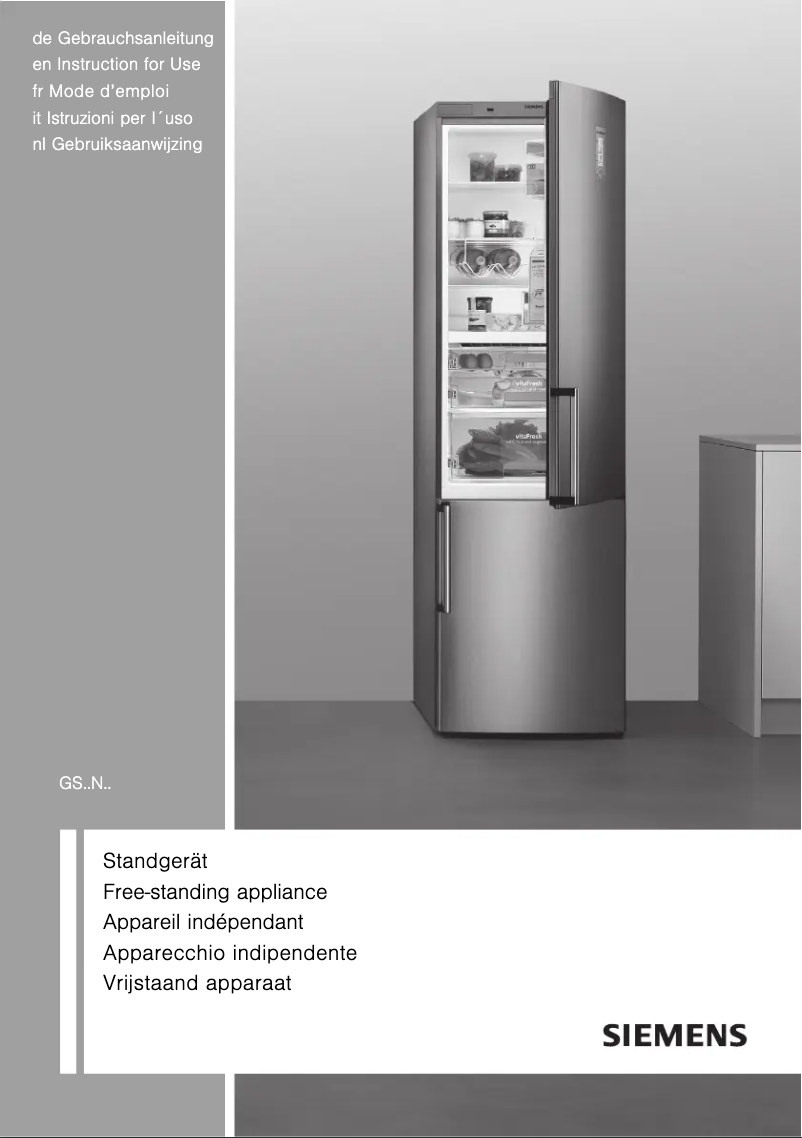 Page 1 de la notice Mode d'emploi Siemens GS36NBW30G