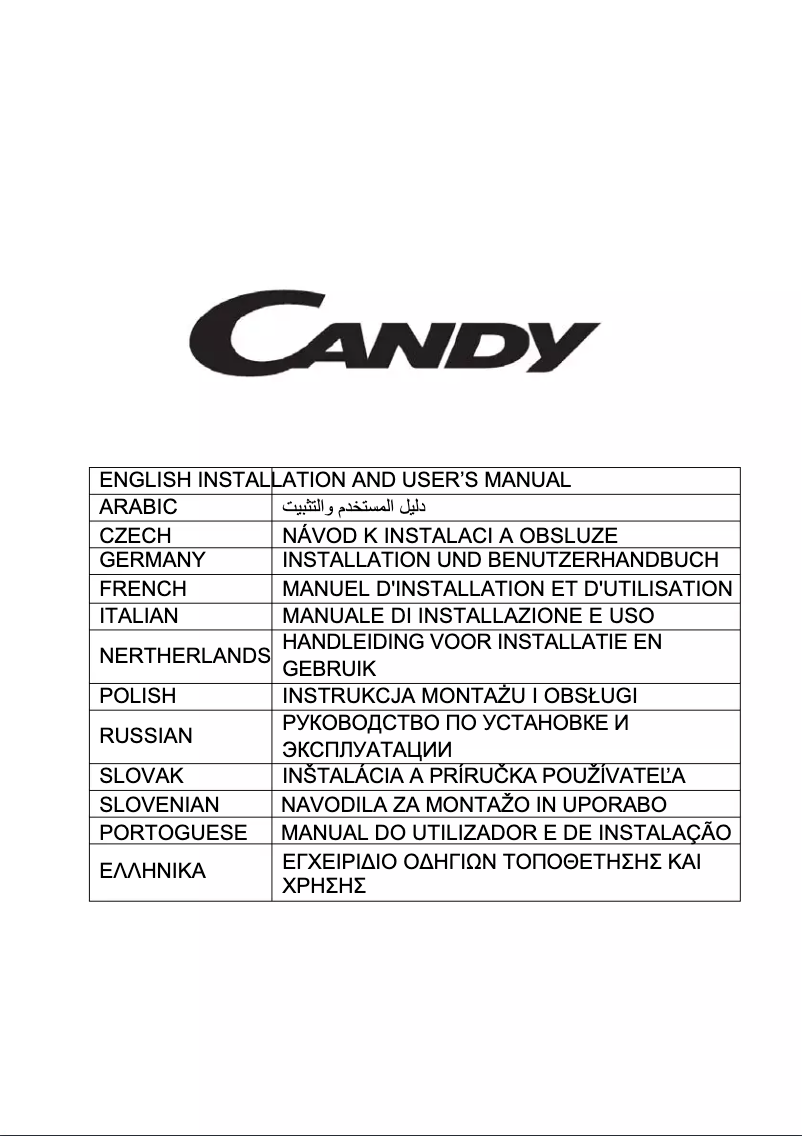 Page 1 de la notice Manuel utilisateur Candy CBG625/1X/P