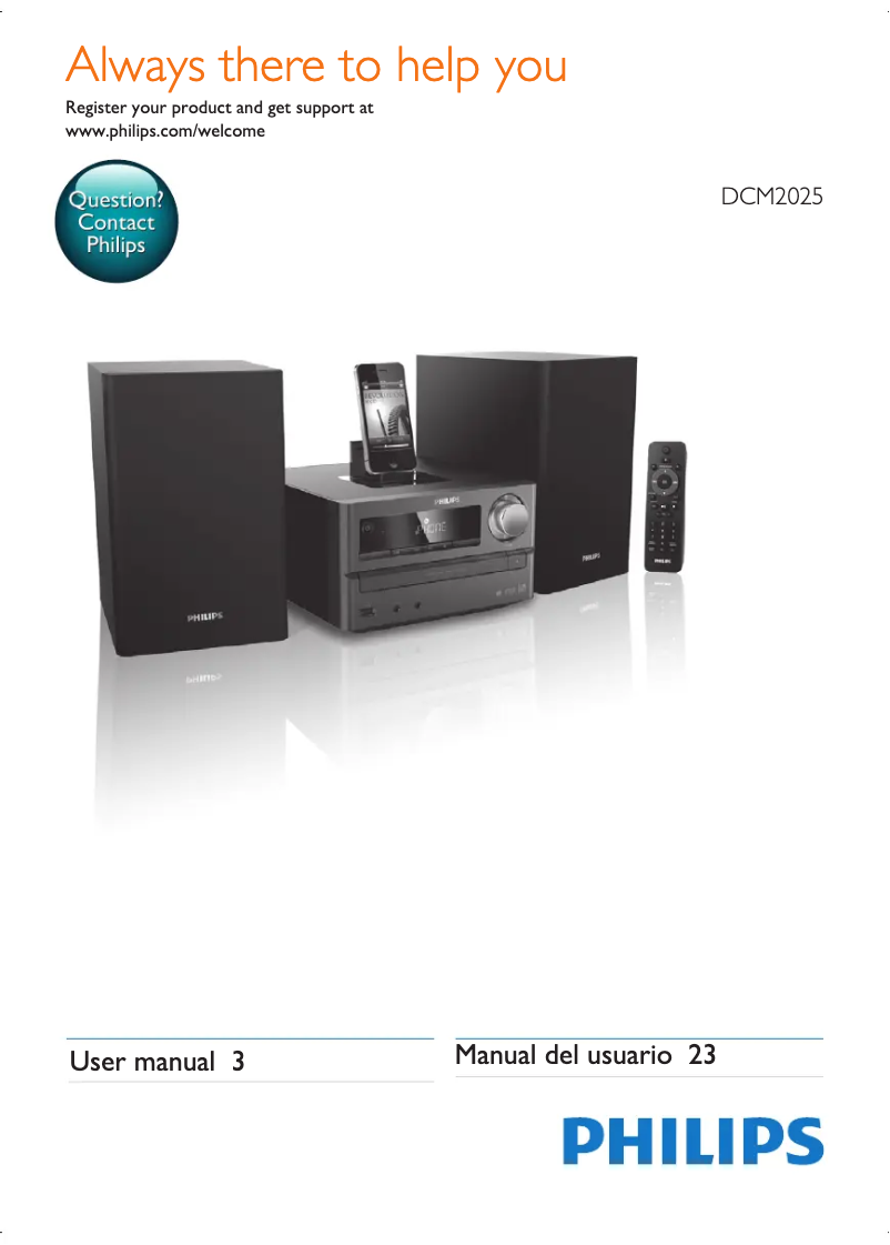 Page n°1 - Manuel utilisateur Philips DCM2025