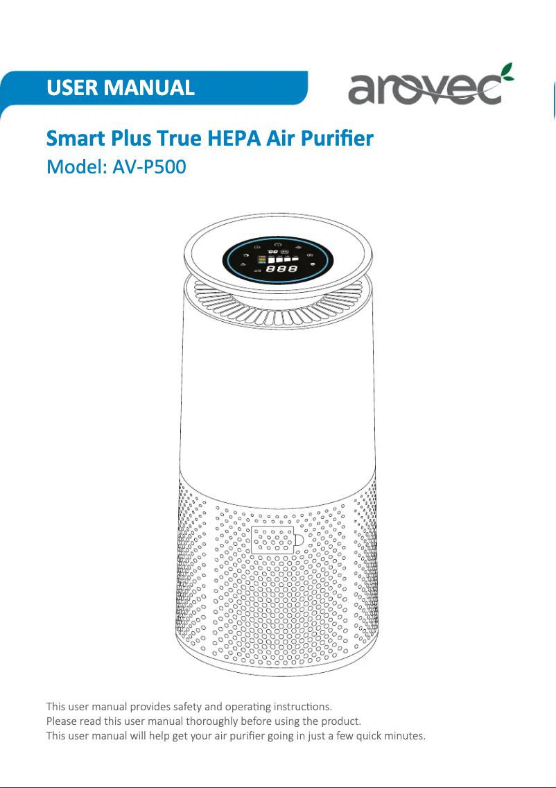 Image de la première page du manuel de l'appareil AV-P500