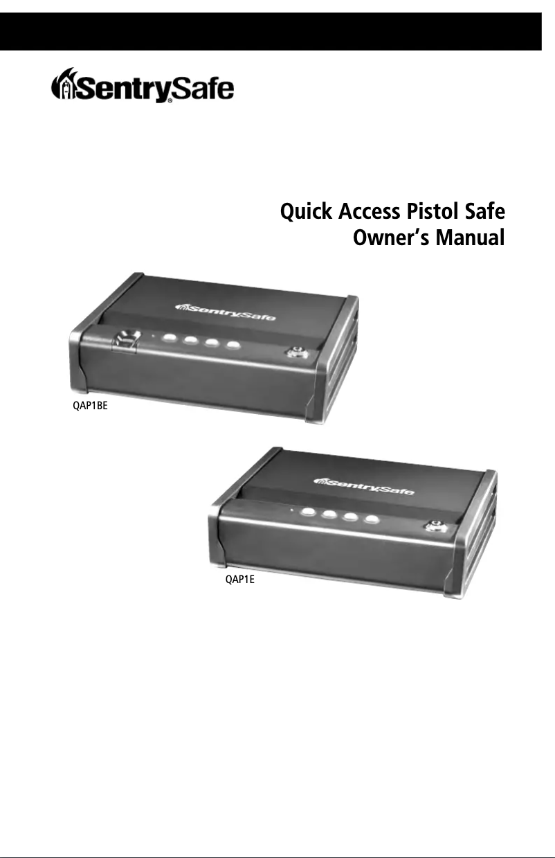 Page n°1 - Manuel utilisateur SentrySafe QAP1E