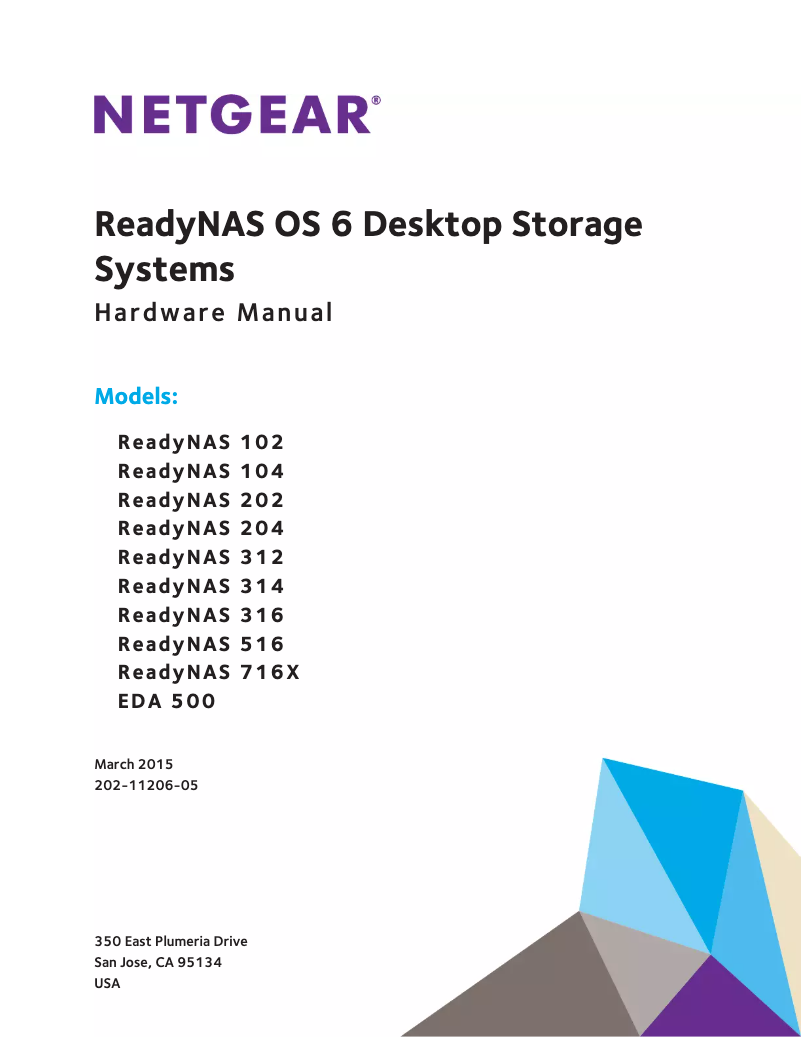 Page 1 de la notice Manuel utilisateur Netgear ReadyNAS 202