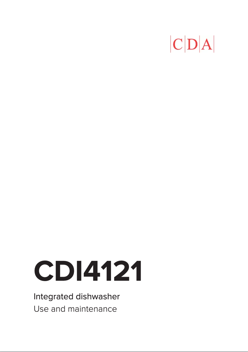 Image de la première page du manuel de l'appareil CDI4121