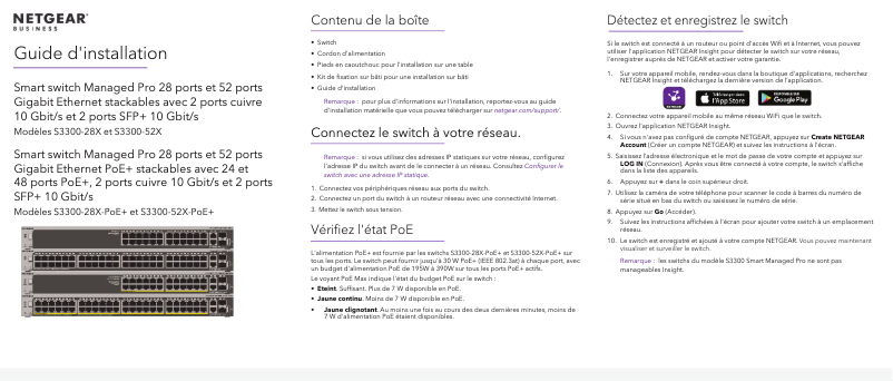 Image de la première page du manuel de l'appareil ProSafe S3300