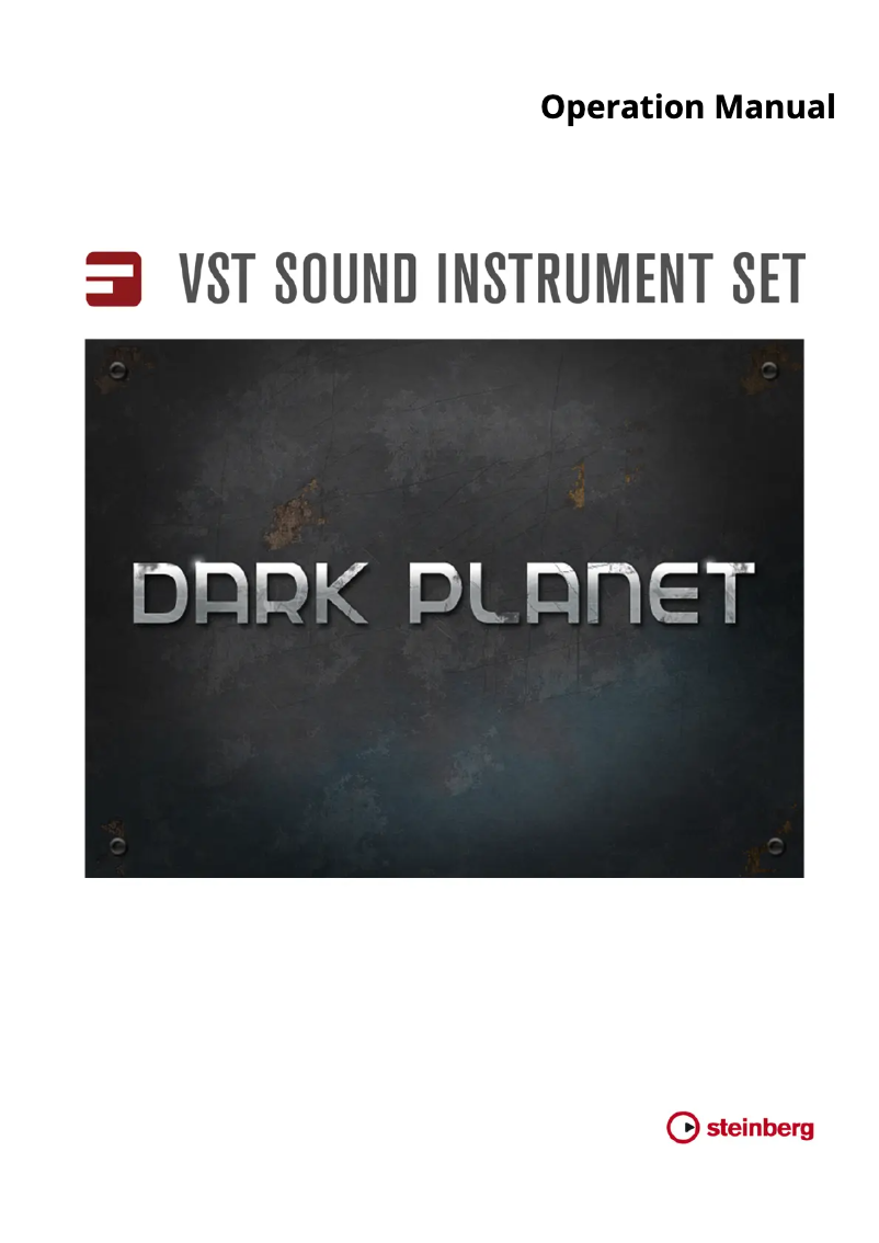 Página 1 del manual Manual de usuario Steinberg Dark Planet