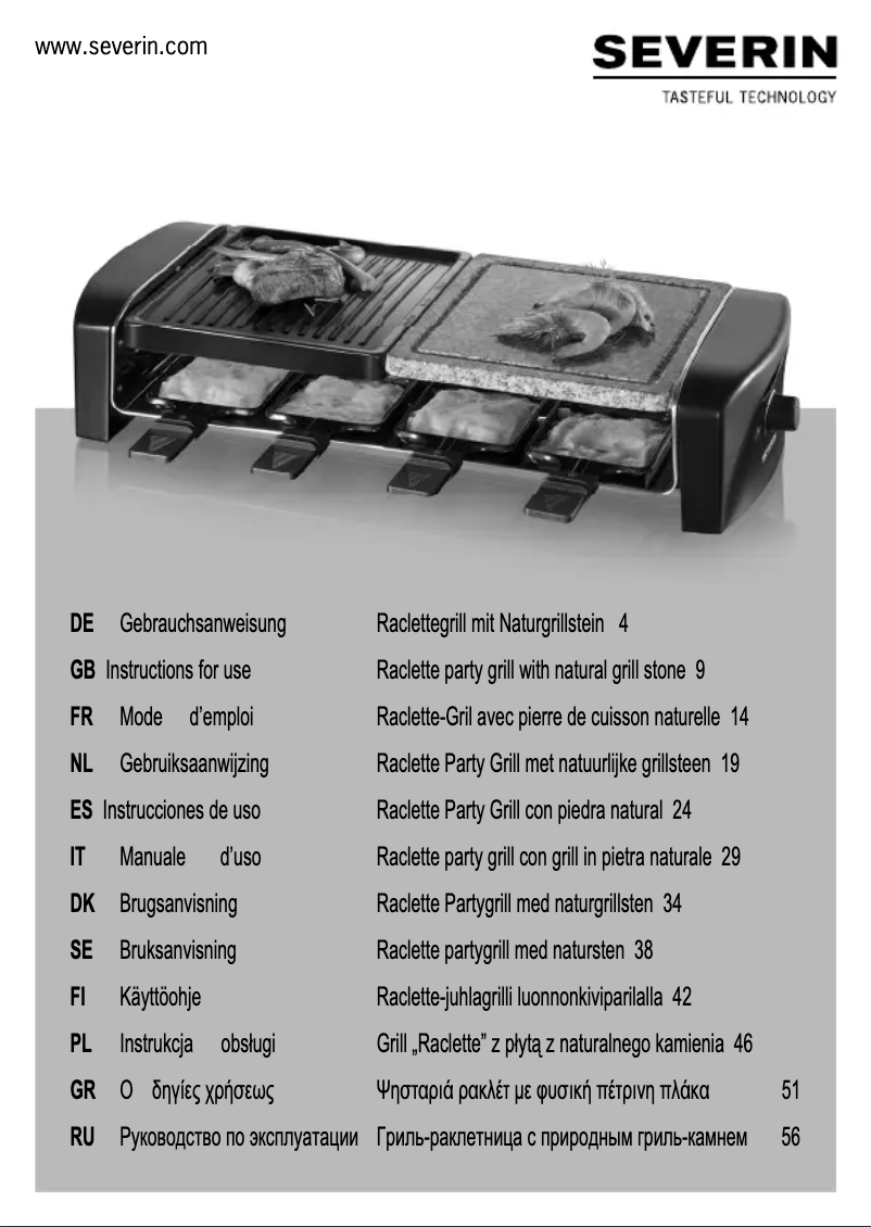 Page n°1 - Manuel utilisateur Severin RG 9640