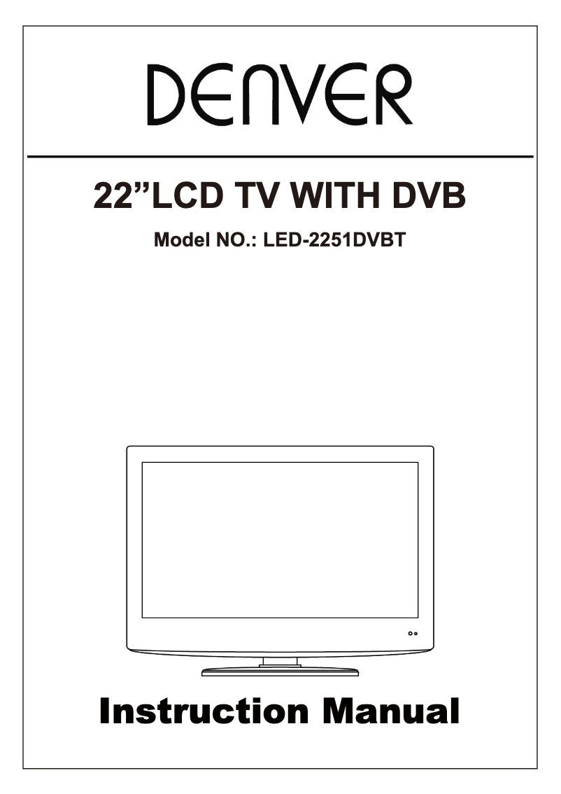Page 1 de la notice Manuel utilisateur Denver LED-2251DVBT