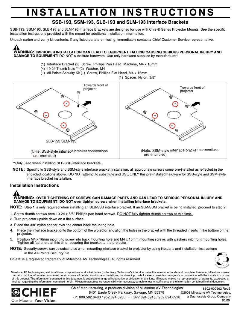 Image de la première page du manuel de l'appareil SLB193