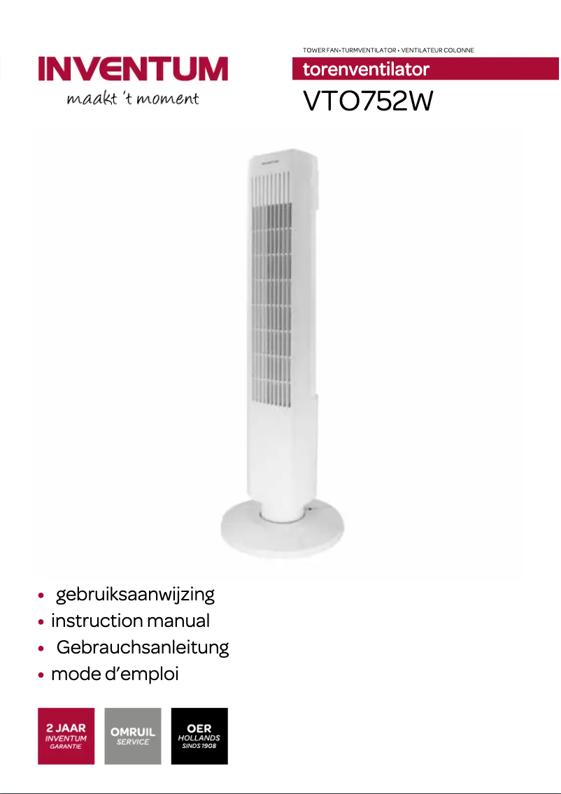 Image de la première page du manuel de l'appareil VTO752W