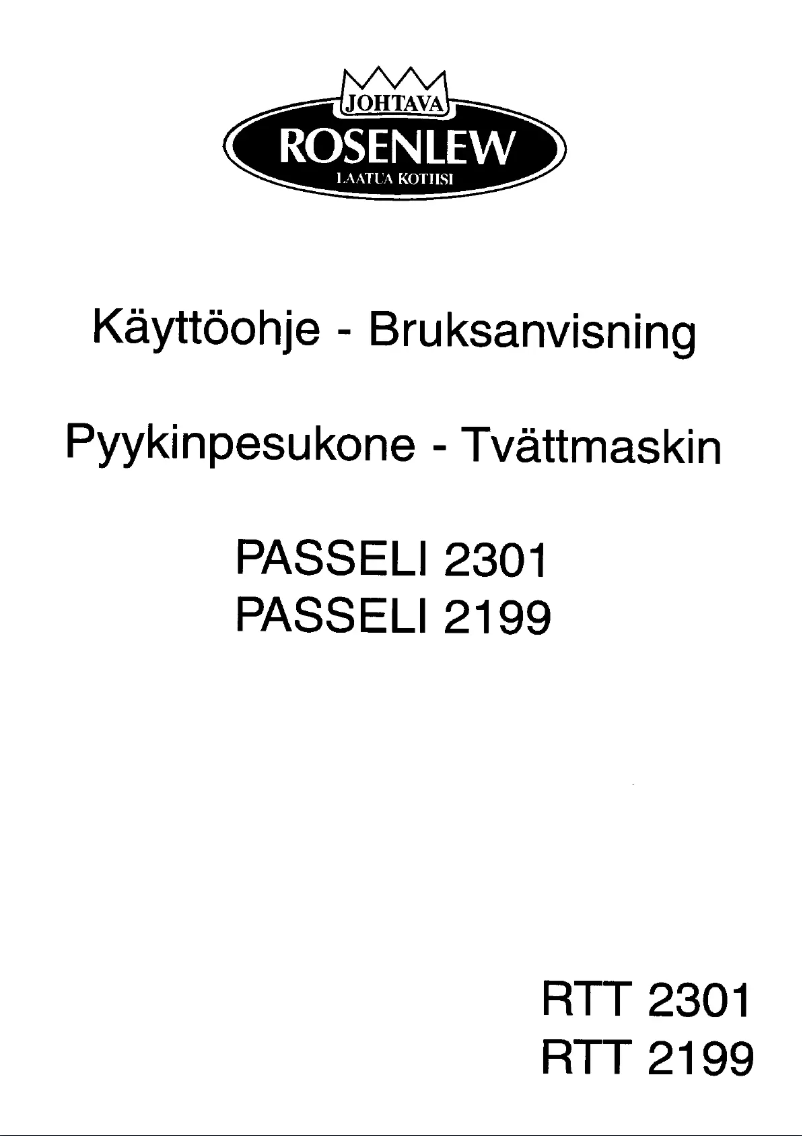 Page 1 de la notice Manuel utilisateur Rosenlew RTT2199