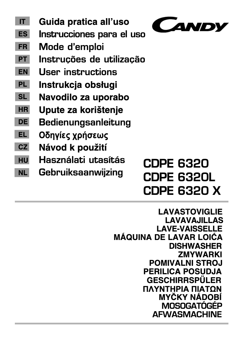 Image de la première page du manuel de l'appareil CDPE 6320X