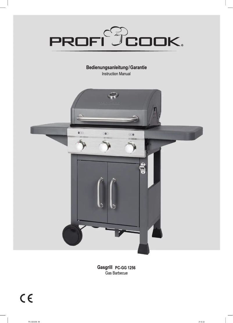 Página 1 del manual Manual de usuario ProfiCook PC-GG 1256