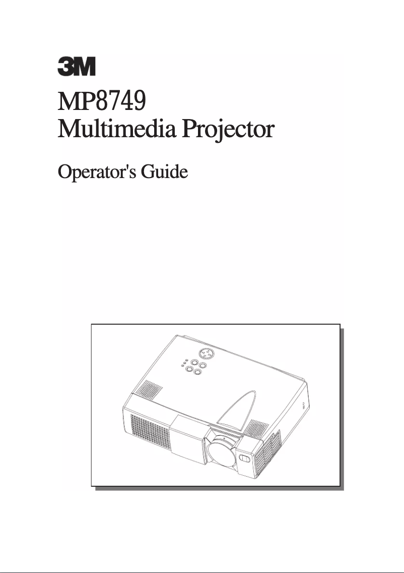 Page n°1 - Manuel utilisateur 3M MP8749
