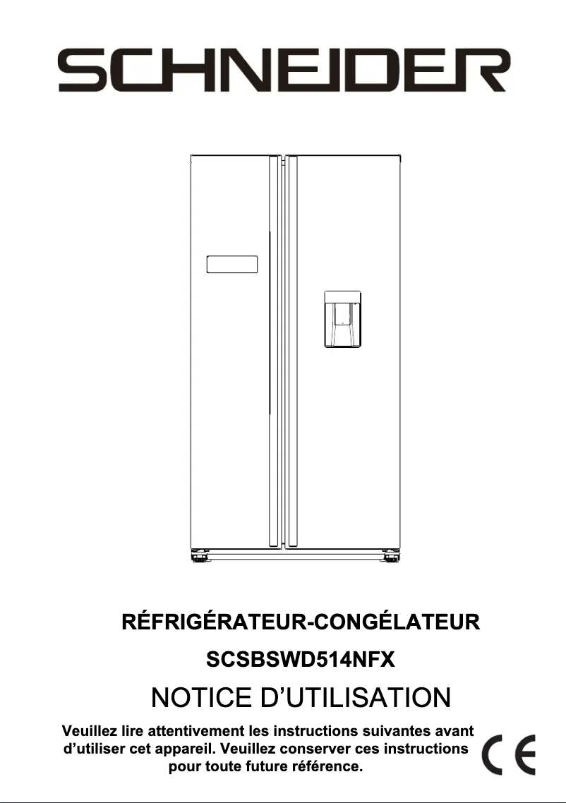 Image de la première page du manuel de l'appareil SCSBSWD514NFX