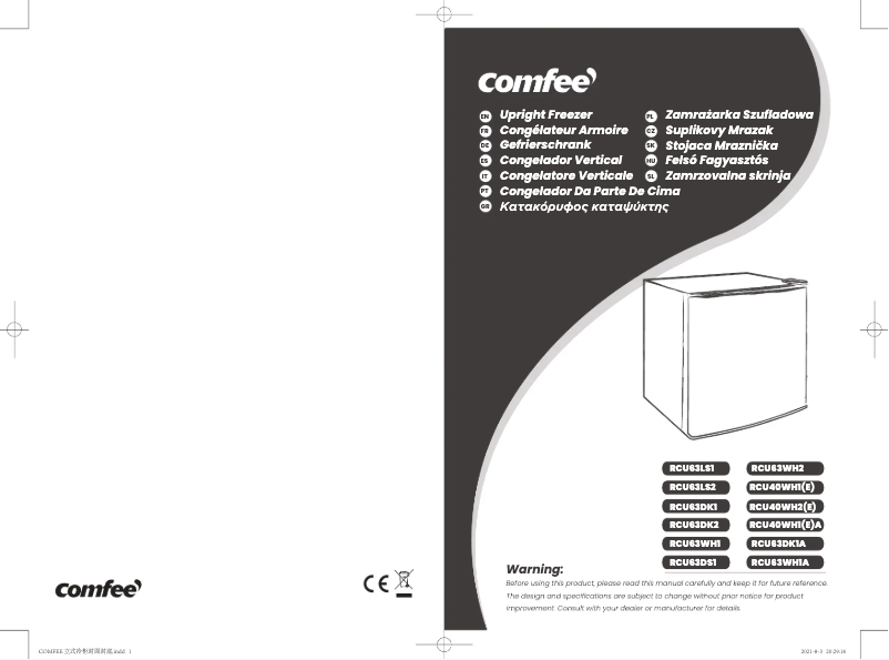 Page n°1 - Manuel utilisateur Comfee RCU40WH2