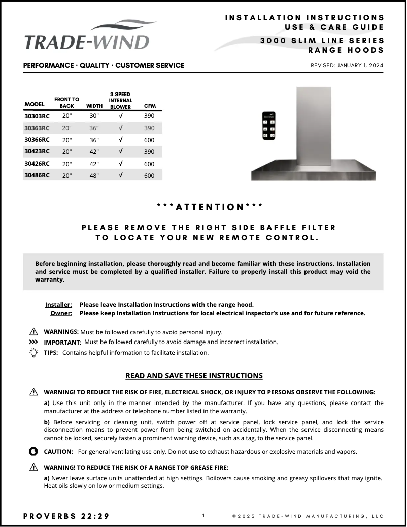 Página 1 del manual Manual de usuario Trade-Wind 30486RC