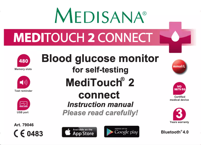 Página 1 del manual Manual de usuario Medisana MediTouch 2 Connect Dual