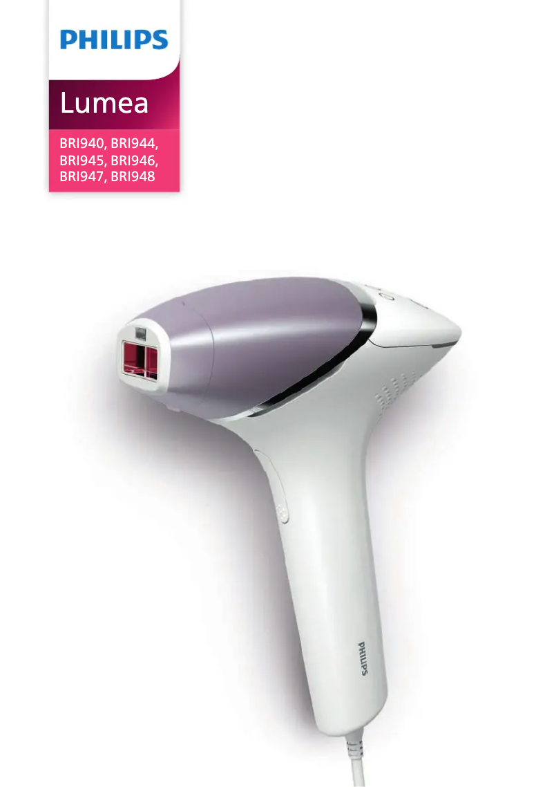 Page 1 de la notice Manuel utilisateur Philips Lumea BRI946