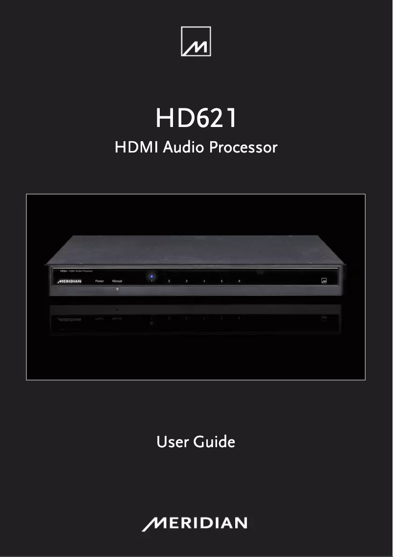 Page 1 de la notice Manuel utilisateur Meridian HD621