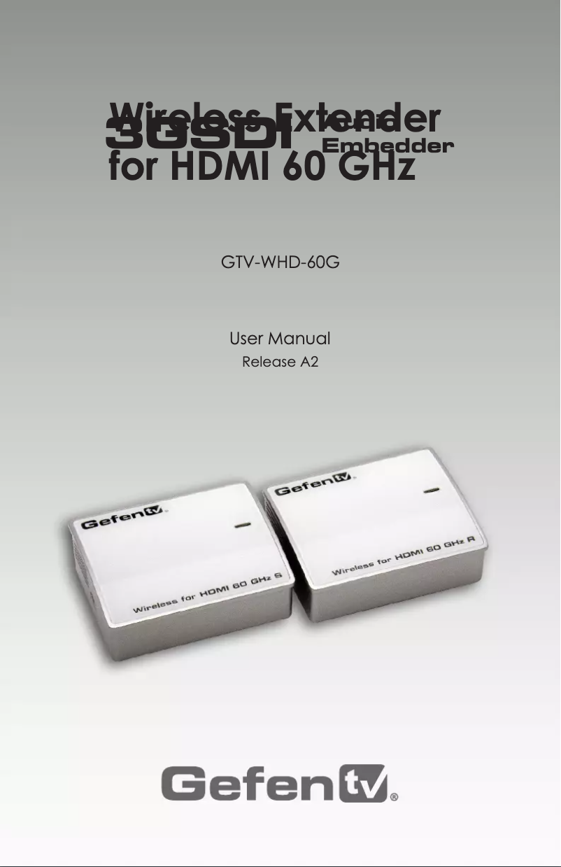 Page 1 of the manual User Manual Gefen GTV-WHD-60G