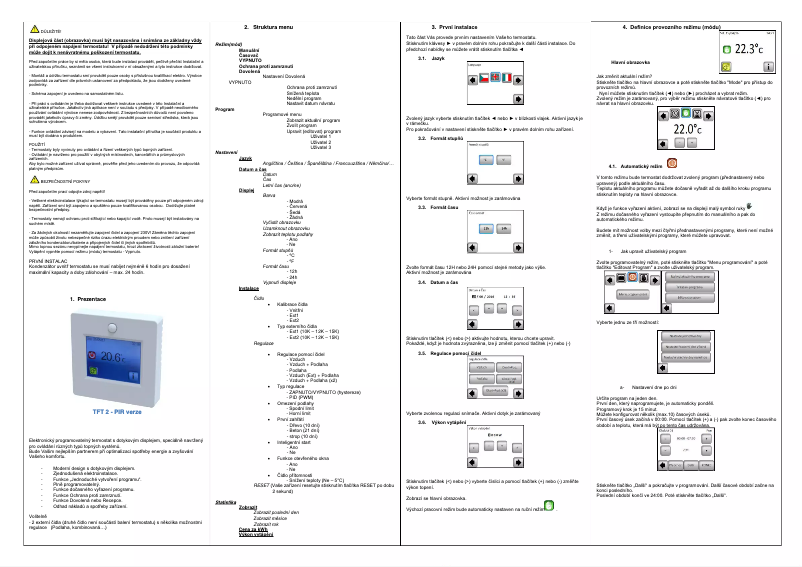Image de la première page du manuel de l'appareil TFT-2