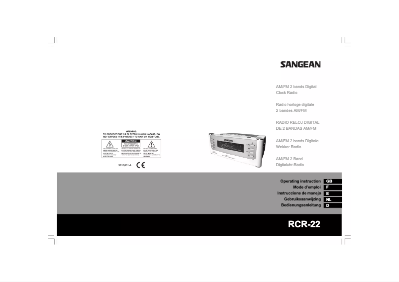Image de la première page du manuel de l'appareil RCR-22