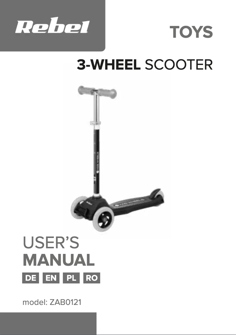 Page 1 de la notice Manuel utilisateur Rebel ZAB0121