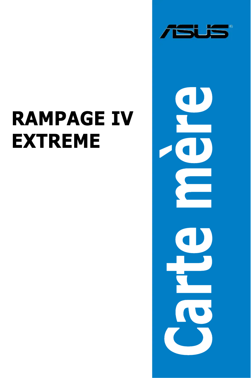 Page 1 de la notice Manuel utilisateur Asus Rampage IV Extreme