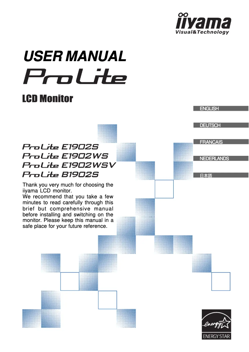 Página 1 del manual Manual de usuario Iiyama ProLite E1902S